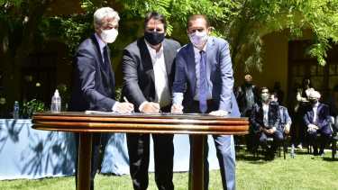 Una de las útlimas visitas de Meoni a la región. Foto: gentileza.