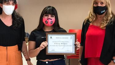 Montes recibió el reconocimiento en el Concejo Deliberante de Viedma.