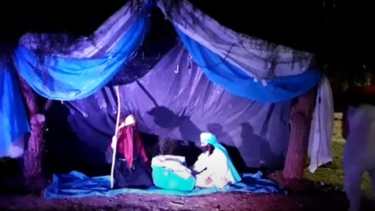 El pesebre se realizó en el predio localizado en Avenida 9 de enero. Foto: Captura de video