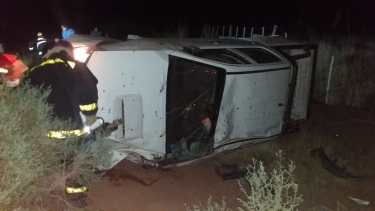 El siniestro vial se produjo ayer, sobre la Ruta 7, a la altura de San Patricio del Chañar. (Gentileza).-