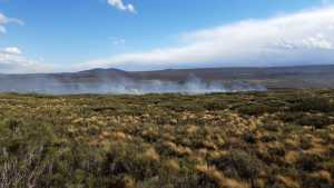 Incendio en Loncopué: la lluvia ayudó un poco pero el viento reactivó las llamas