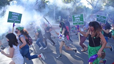La sesión está convocada a las 11 y se espera que dure 30 horas. En las calles las activistas acompañarán el debate. Foto Florencia Salto.