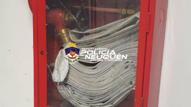 Un hombre rompió elementos de un comercio de Neuquén, luego de que el personal le exigiera que se coloque el barbijo. (Foto: Gentileza).