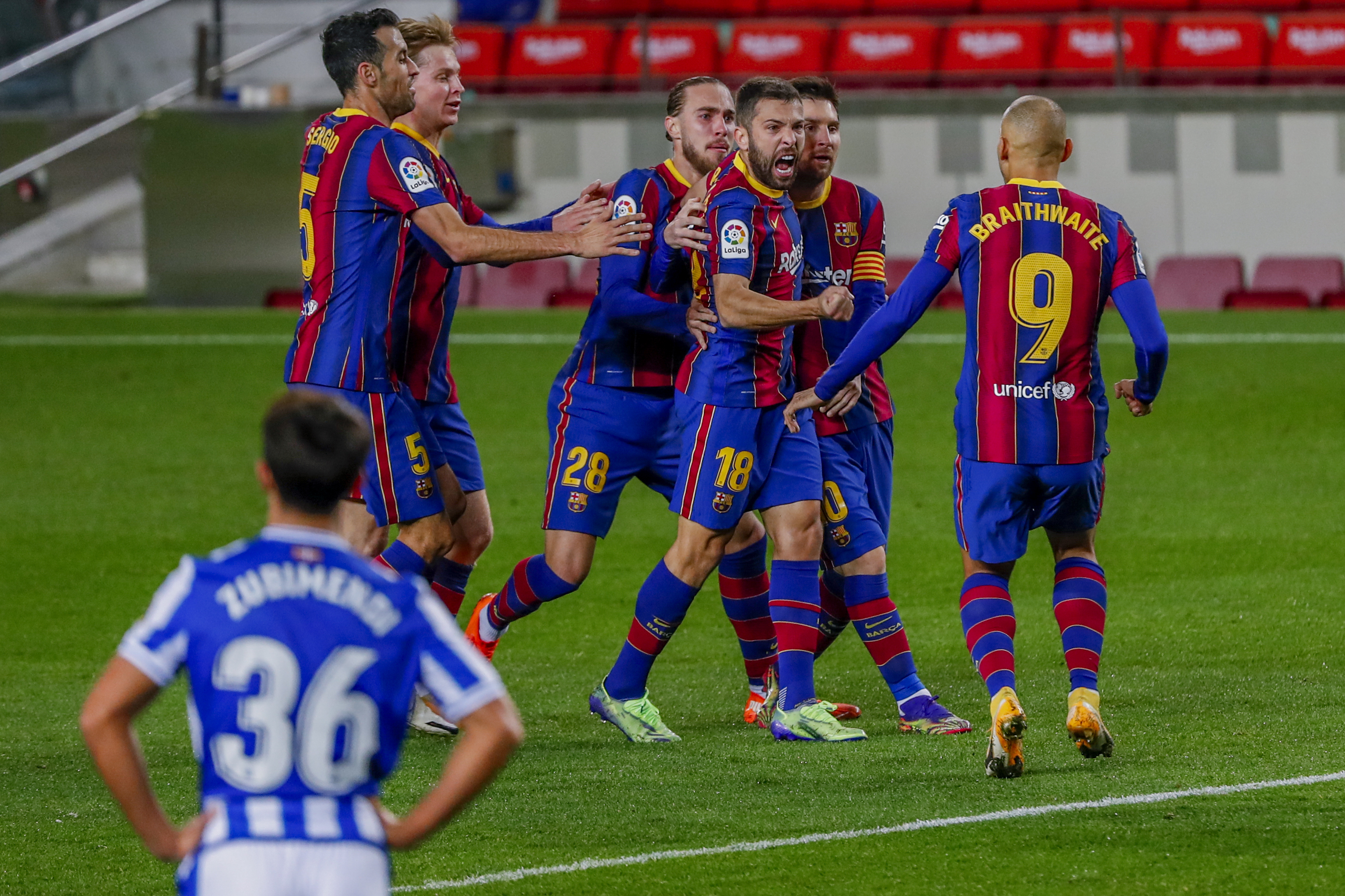 Barcelona ganó y se acerca a los puestos de arriba en la Liga. (Foto: AP)
