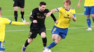 Messi no tuvo una buena actuación ante Cadiz.