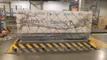 Así se prepara el primer cargamento de Sputnik V en Moscú para venir a nuestro país. 