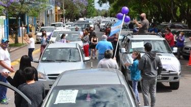 La convocatoria frente a la Casa de Gobierno, donde se entregó un petitorio. Fotos: Marcelo Ochoa.