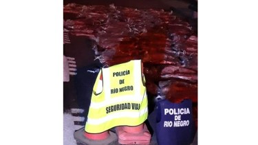 60 costillares vacunos fueron decomisados por personal policial en Chichinales.