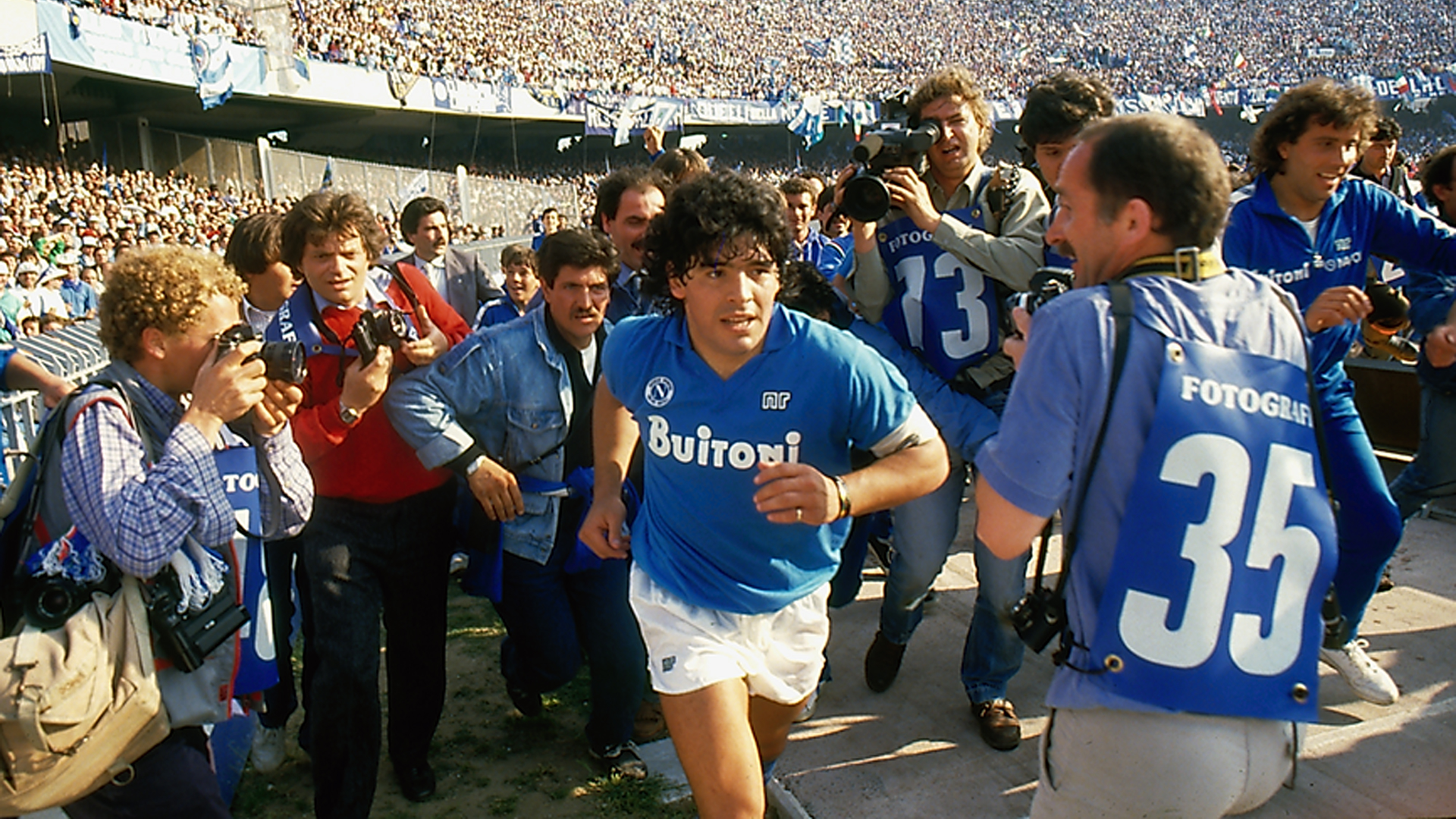 Diego Armando Maradona en sus tiempos de figura en Italia. 