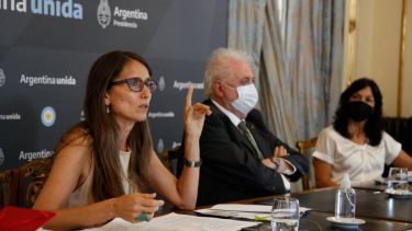 La ministra fue una de las oradoras en el inicio del debate por el proyecto de aborto legal. Foto: prensa Ministerio de las Mujeres y Diversidad.-