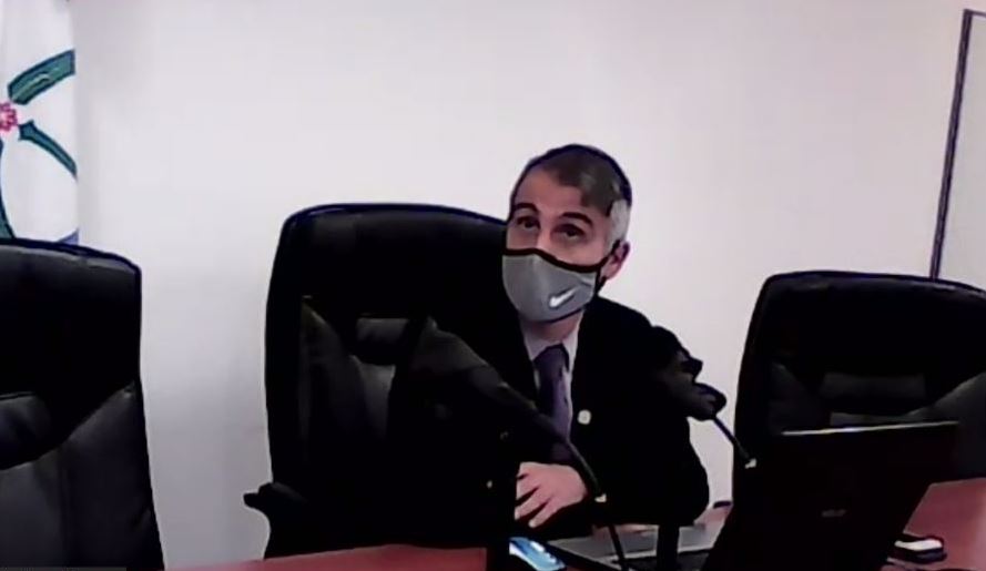 Piedrabuena está siendo investigado por el TSJ a raíz de su conducta el fin de semana. Foto captura de la audiencia virtual.