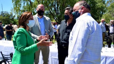 Carreras, Palmieri, Ressler y Carcassón durante la presentación de la regata. Foto: Marcelo Ochoa.