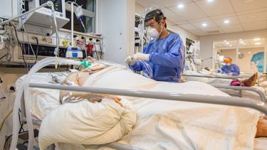 Área Covid del hospital Francisco López Lima, en Roca. Foto: Juan Thomes.-