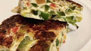 Tortilla de zapallitos en pocos minutos