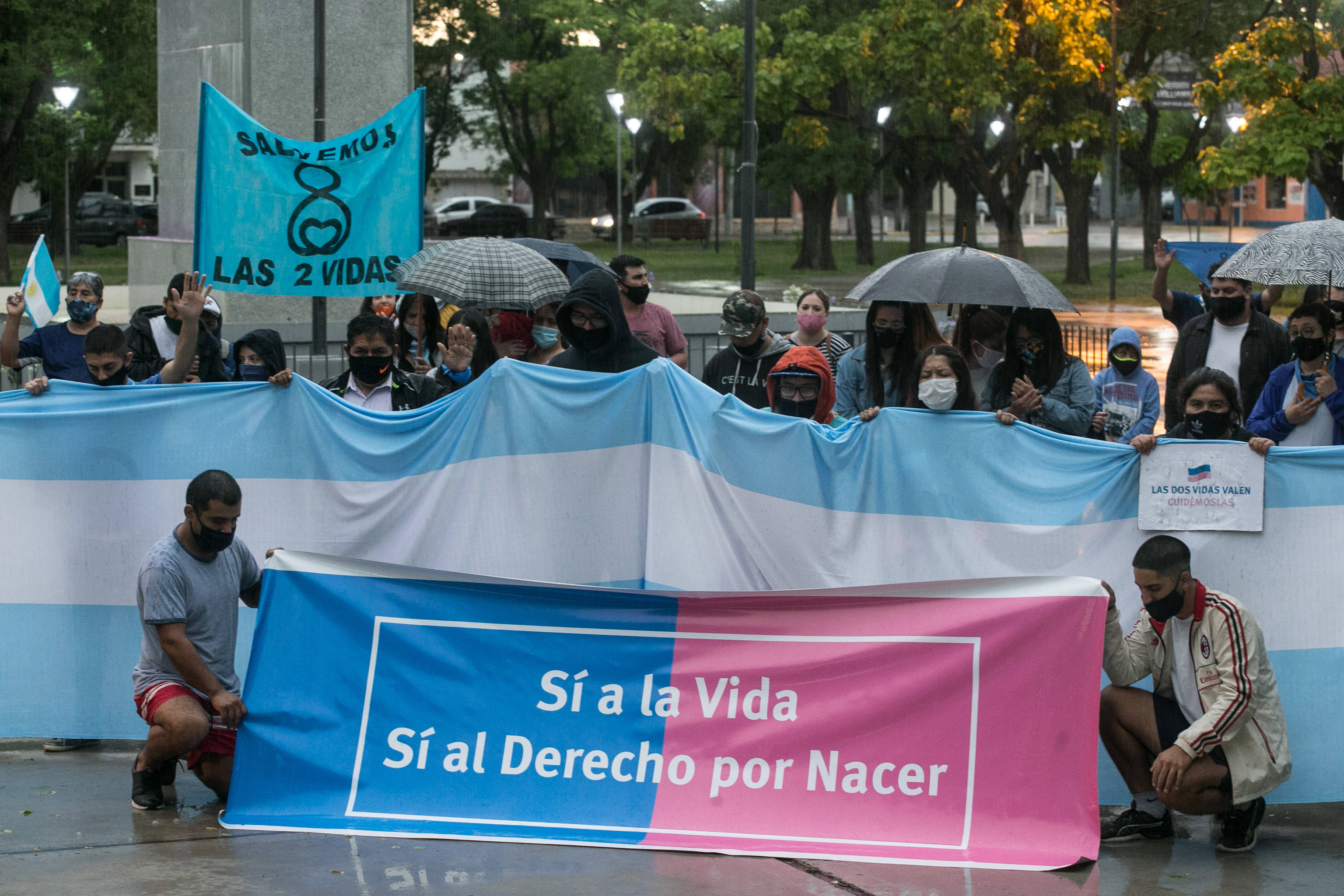 La plaza San Martín, lugar de convocatoria contra el aborto legal. Fotos: Pablo Leguizamón.