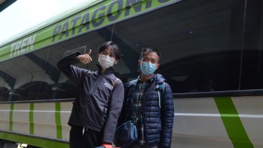 El tren llegó a la estación de Bariloche a las 13.07. Foto: gentileza