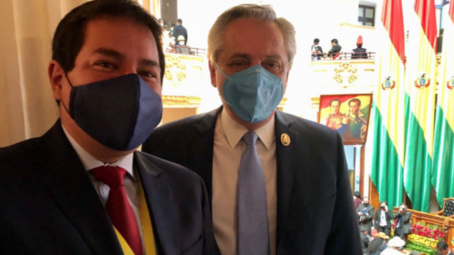 Andrés Arauz, candidato a presidente por Ecuador, dijo que Alberto Fernández le "garantizó" 4,4millones de dosis de vacunas. 