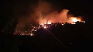 Combaten un incendio que ya afectó 75 hectáreas cerca de El Bolsón