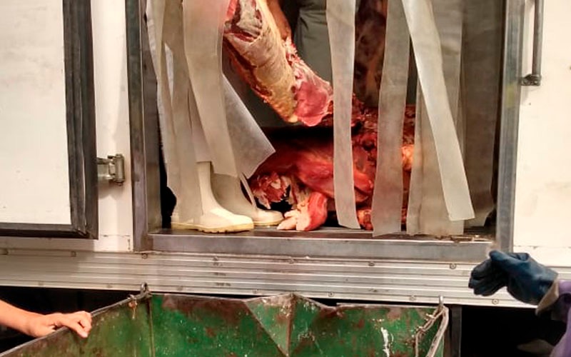 Se decomisaron más de 1.000 kilos  de carne en Zapala por no contar con las documentación necesaria. (Foto: gentileza)