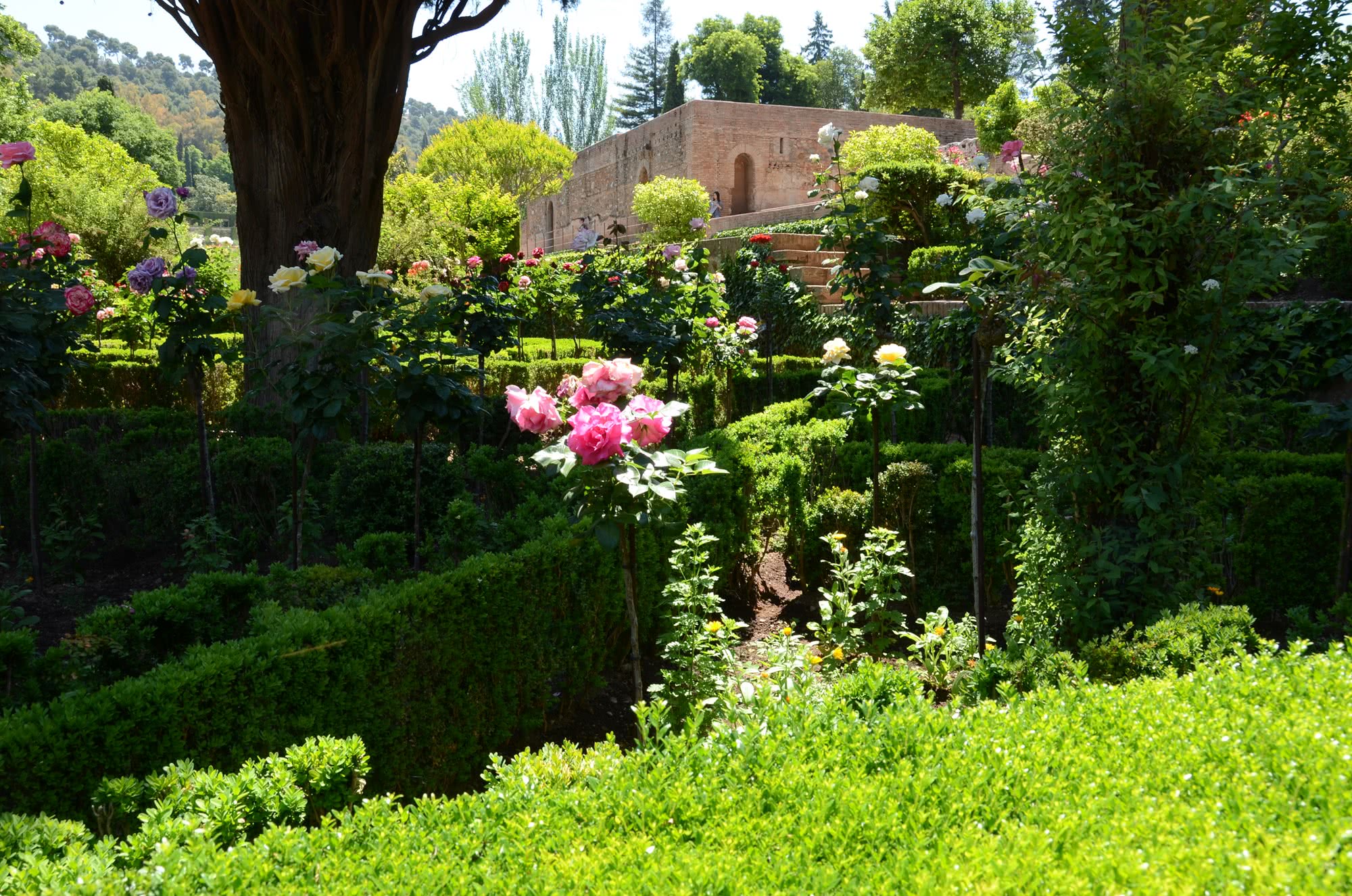 Los jardines de la Alhambra, una parte de la herencia árabe en España.