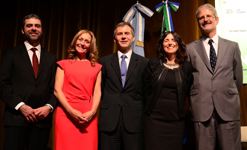 Los miembros del STJ: Ricardo Apcarián, Liliana Piccinini, Enrique Mansilla, Adriana Zaratiegui y Sergio Barotto.