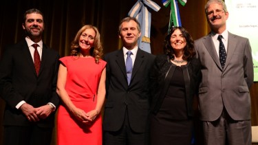 Los miembros del STJ: Ricardo Apcarián, Liliana Piccinini, Enrique Mansilla, Adriana Zaratiegui y Sergio Barotto.