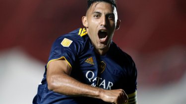 Ramón Ábila marcó el gol que a la larga fue decisivo para la clasificación de Boca a la final. 