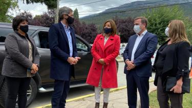 Los funcionarios nacionales visitaron El Bolsón que, este jueves, cumplió 95 años. Foto: archivo
