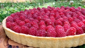 Tentáte con esta tarta de frambuesas