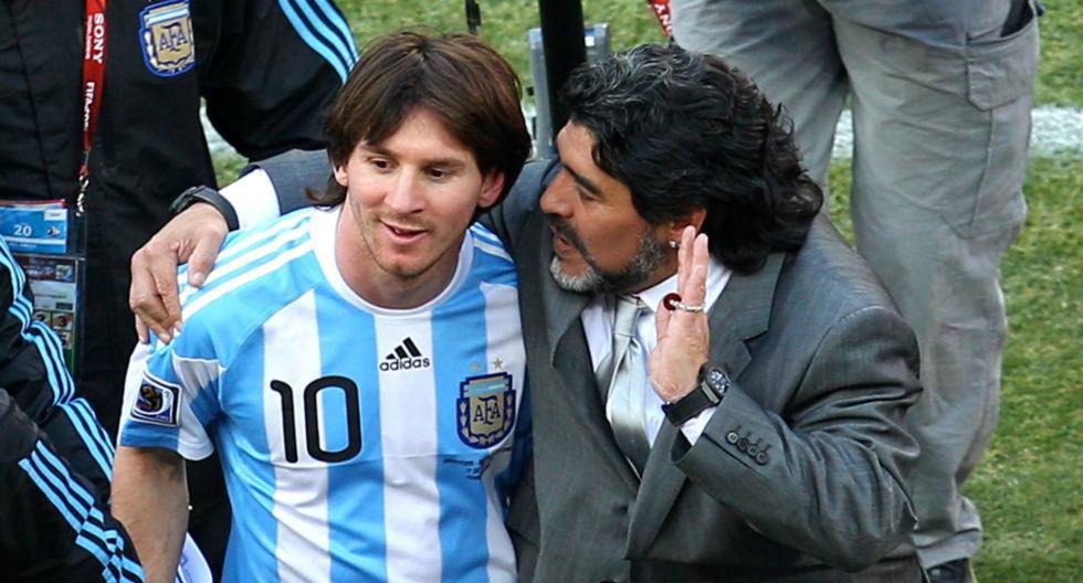 Diego y su 10. Maradona fue DT de Messi en Sudáfrica 2010. 