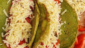 Mirá lo que son estos panqueques de espinaca