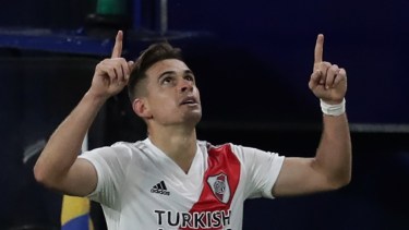 Rafael Santos Borre, convirtió 55 goles en River. Foto: Archivo