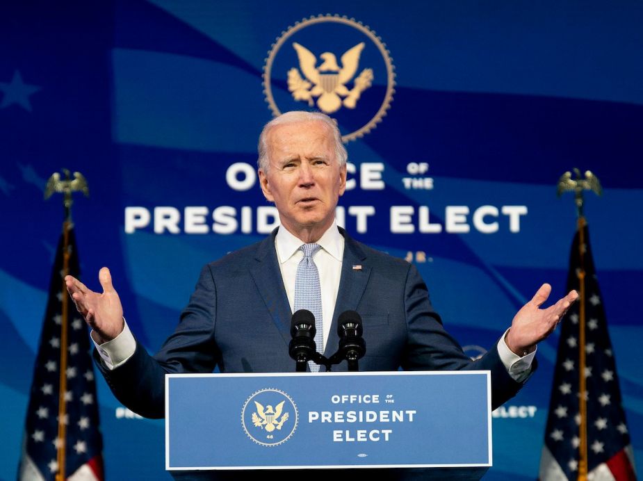 Al igual que ayer, el electo Biden decidió dar un mensaje a la población y condenó los hechos de violencia.-