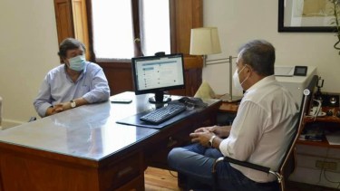 Weretilneck se reunió con el intendente de Viedma, Pedro Pesatti.