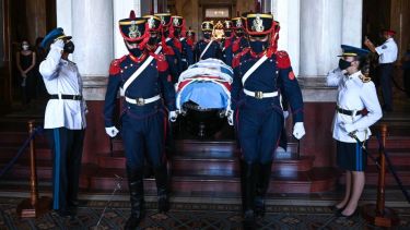El velatorio del expresidente Carlos Menem concluyó esta tarde poco después de las 15. Foto: Prensa Diputados/Télam/AMB
