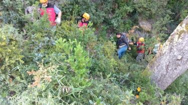 Ambas personas  rescatadas en Villa La Angostura se encuentran en buen estado de salud. Foto: Gentileza  Facebook BRZA Villa La Angostura