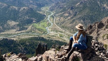 Juliana Awada visitó la Patagonia. 