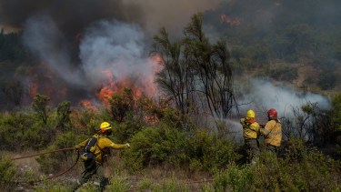 Este lunes es clave en el incendio forestal de El Bolsón
