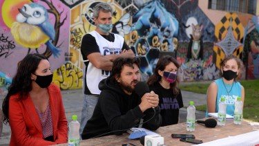 El dirigente social Juan Grabois presentó su plan en Bariloche. Foto: Chino Leiva