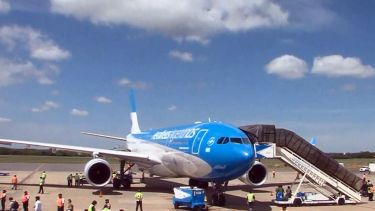 Unos de los aviones de Aerolíneas ya está en Estados Unidos. 