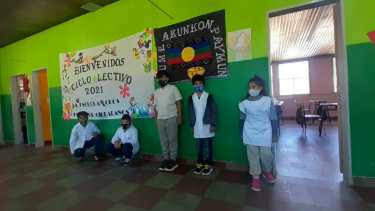 La escuela de Aguada de Guerra es una de las que tiene el proyecto de interculturalidad. Archivo