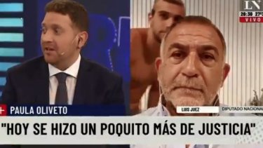 Insólito momento mientras Luis Juez brindaba una entrevista. 