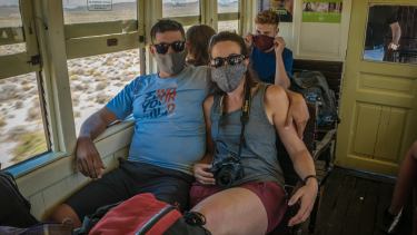 Los viajes se realizan bajo un estricto protocolo por el COVID-19. Foto: Alejandra Díaz.