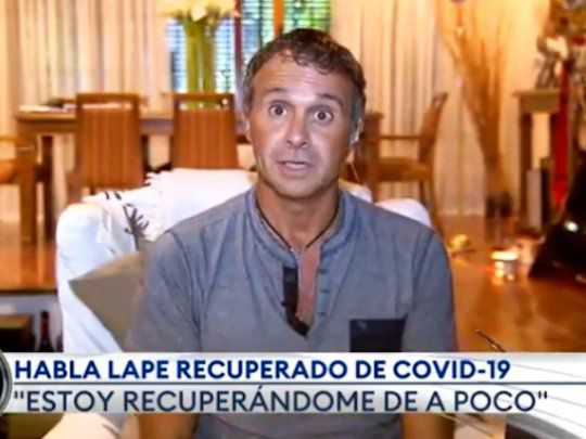 Sergio Lapegüe aseguró que aún tiene coronavirus en los pulmones. 