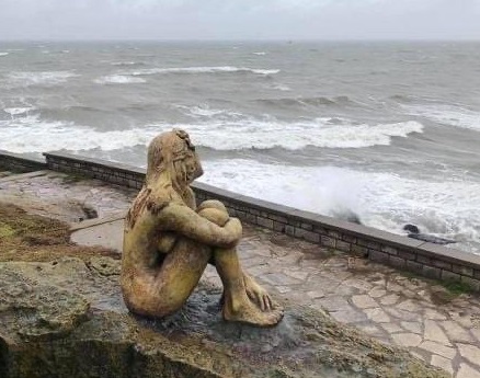 La escultura que sorprendió a Mar del Plata. 