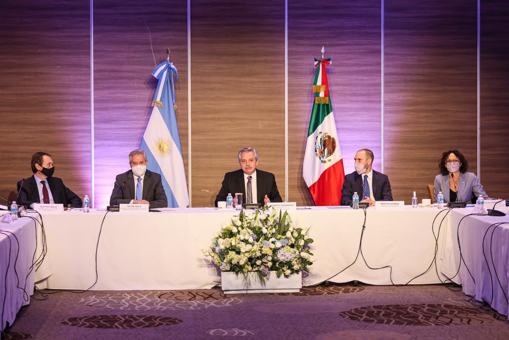 El presidente Alberto Fernández mantiene este mediodía una reunión con empresarios mexicanos que tienen inversiones en la Argentina. (Gentileza).-