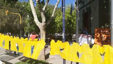 Enfermeros y profesionales unificaron su reclamo en Casa de Gobierno. Foto: Gentileza