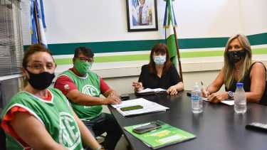 En Viedma la reunión fue con Bibiana Wilberguer y Marta Carvalán. Foto: gentileza.