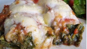 Canelones de jamón y acelga apto para celíacos
