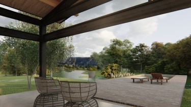 Roca: esta casa incorpora las mejores vistas del río y las bardas